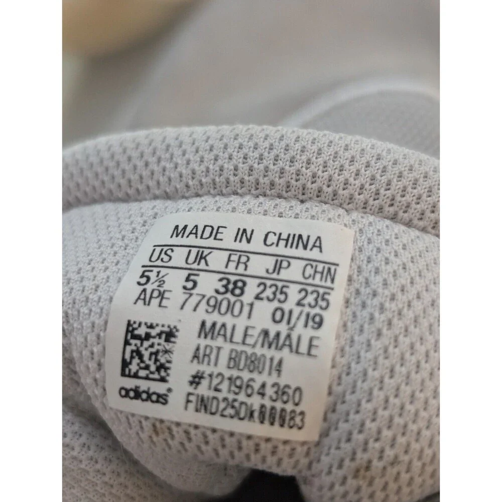 Adidas Crazy Athletic Shoes Mens 5.5 White Gray